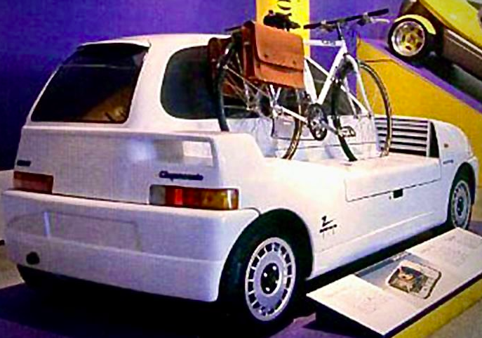 ZAGATO’S 1992 FIAT BICYCLE CARRIER DASH STROKE TANDEM CAR IS JUST PLAIN… ODD? OR COOL?